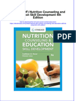 Ebook PDF Nutrition Counseling and Education Skill Development 4th Edition