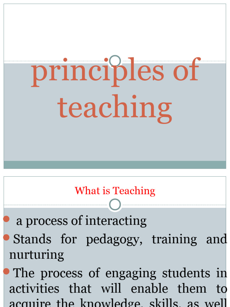 Principles Of Teaching Pdf Learning Metacognition