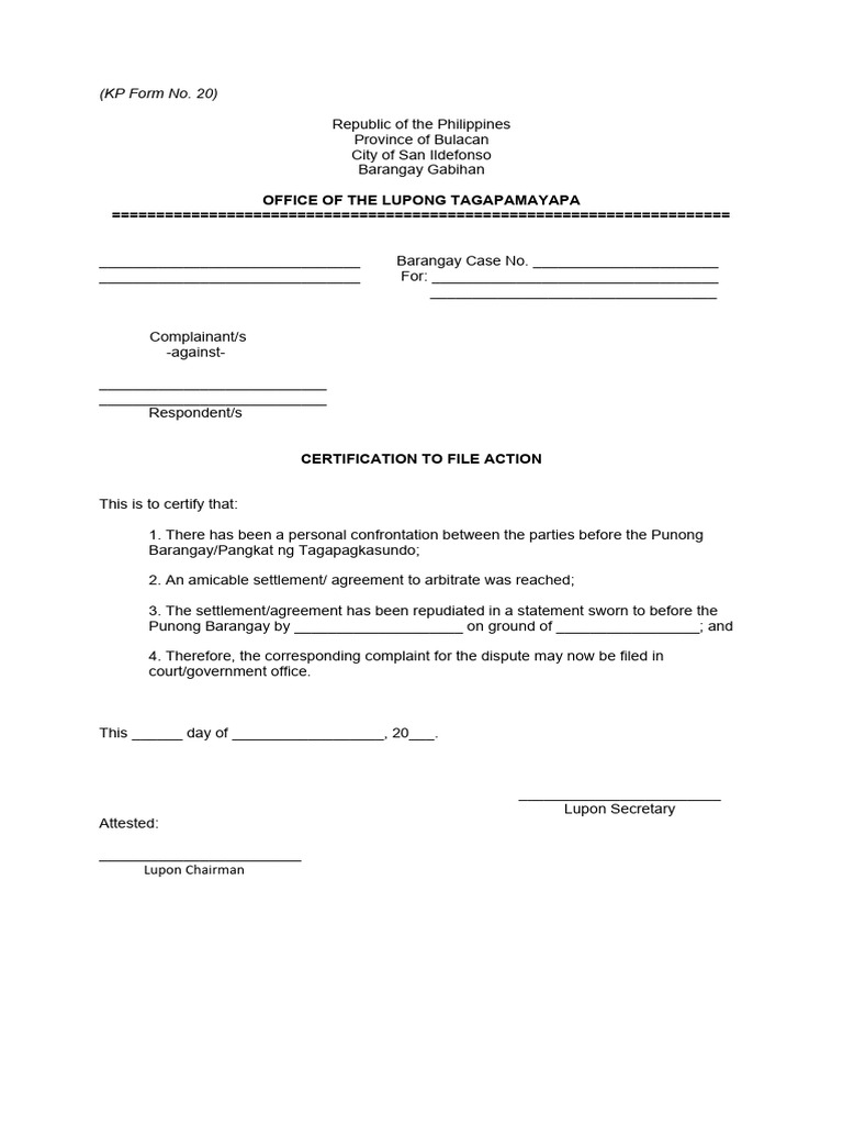 Kp form no 20 20a 20b pdf
