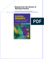 Clinical Research For The Doctor of Nursing Practice