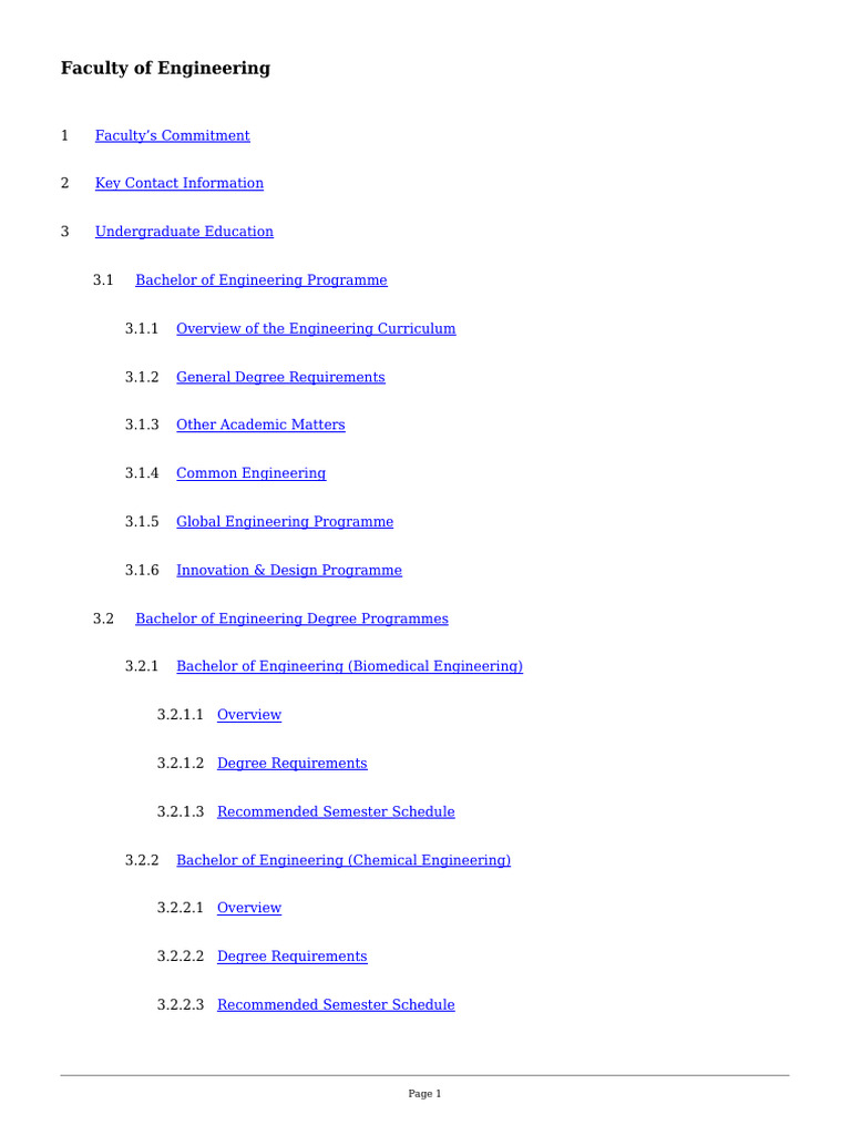 NUS Engineering Programmes Overview | PDF | Bachelor's Degree | Engineering