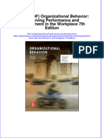 Ebook PDF Organizational Behavior Improving Performance and Commitment in The Workplace 7th Edition