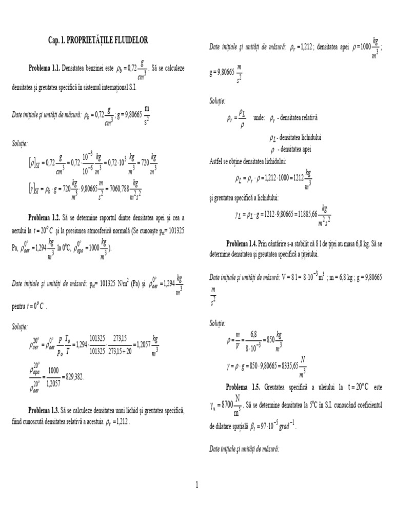 29/2-F4 専用 Probleme Mecanica Fluidelor | PDF