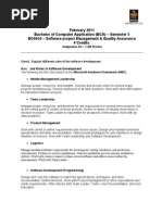 Download SMU BCA 5th sem Software Project Management amp Quality Assurance by Manoj Yadav SN69843904 doc pdf