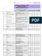 Tabla Especificaciones Disciplina de Fisica 2024