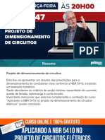 PDF - Live #047 - Projeto de Dimensionamento de Circuitos