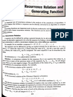 Recurrence Relation and Generating Function 