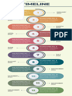 Infografía de Línea de Tiempo Timeline Flechas Progreso Con Fechas Multicolor Moderno