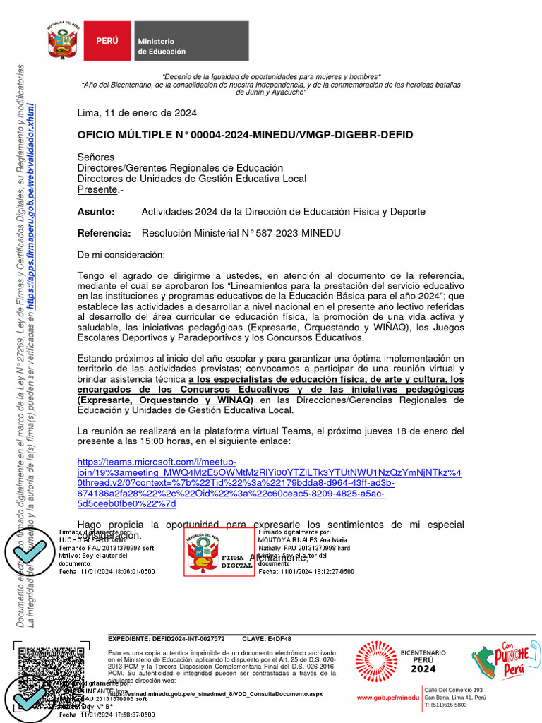 OFICIO_MULTIPLE-00004-2024-MINEDU-VMGP-DIGEBR-DEFID | PDF