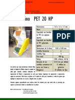 Molino PET 20 HP, USD Centroamérica, Julio 2011