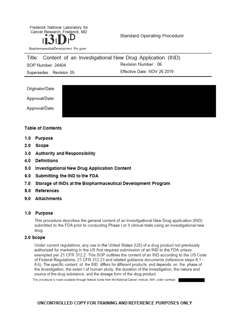 IND Application Content Overview | PDF | Clinical Trial | Phases Of ...