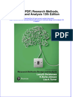 Ebook PDF Research Methods Design and Analysis 13th Edition