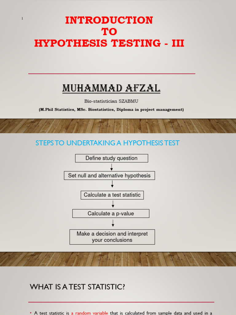 Introduction to Hypothesis Testing | PDF | Statistical Hypothesis ...