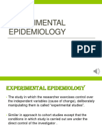 Experimental Epidemiology