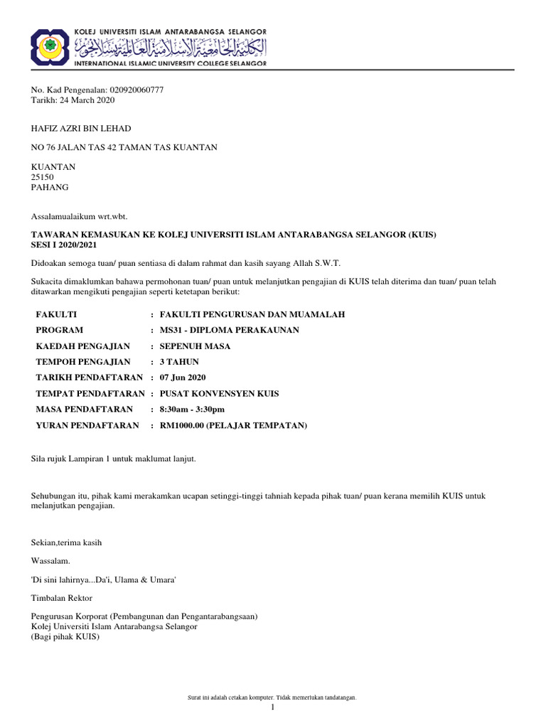 Offer Letter | PDF