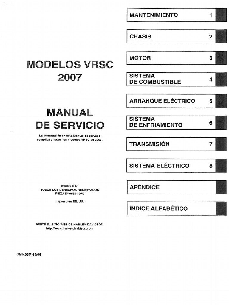 Manual VRSC 2007 | PDF