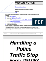 Handling A Police Traffic Stop Course, Form #09.083