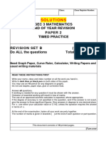 S3 Math EYE Rev Set B P2 - Soln TIMED Practice