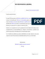 Carta Responsiva Laboral - Menor