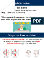 IGCSE Chemistry Lesson 11 Tests For Anions