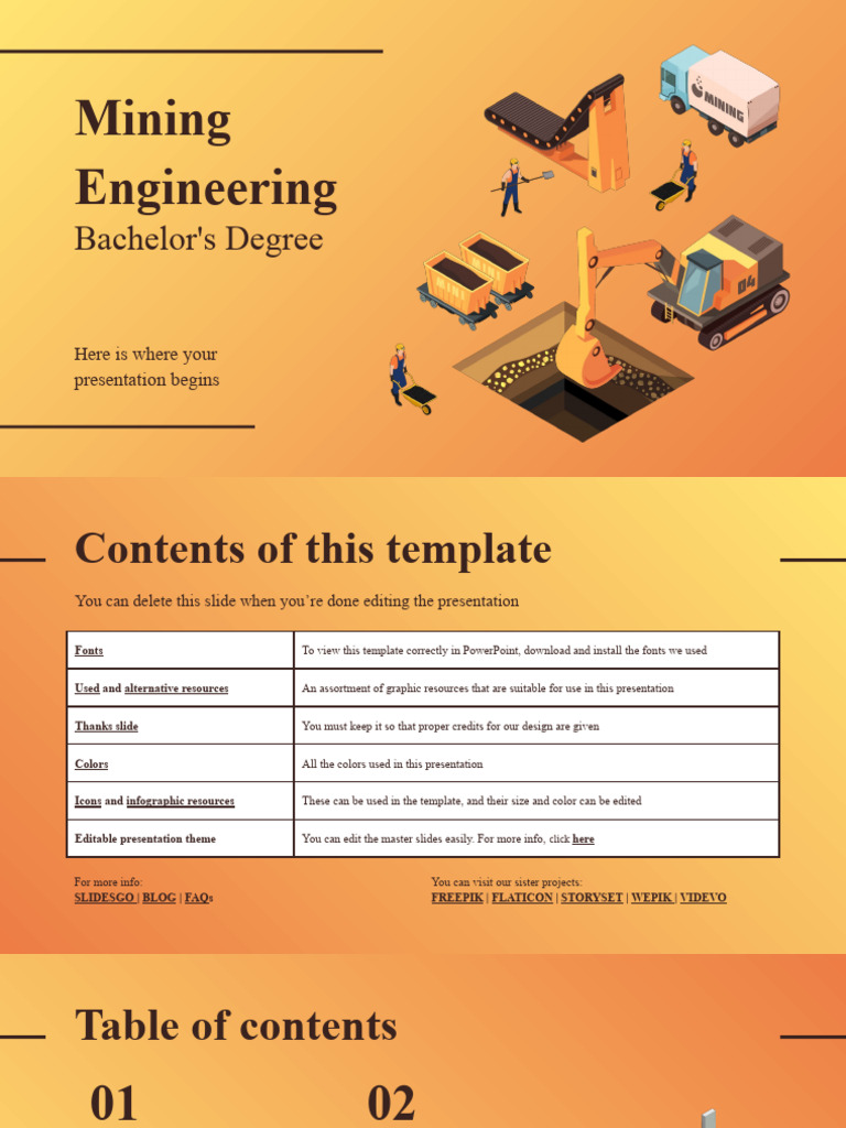 Mining Engineering Presentation Guide | PDF | Planets | Venus