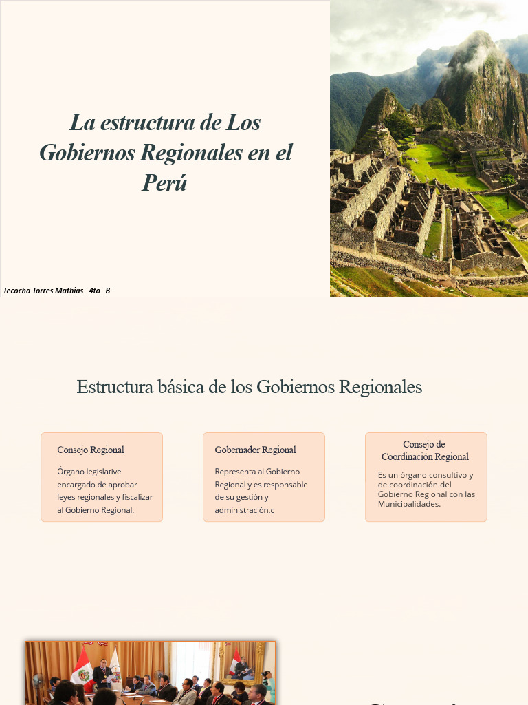 Estructura y Funciones de Gobiernos Regionales Perú | PDF | Gobierno ...