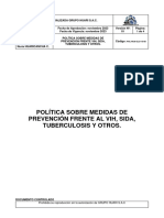 Politica de VIH, Tuberculosis y Prohibición Fumar