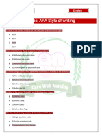 Mcqs On APA Style of Writing Provided by Mirha