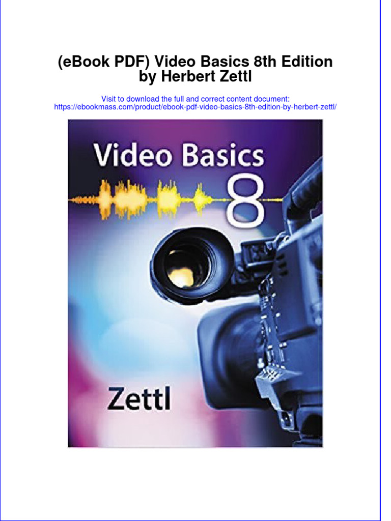 Ebook PDF Video Basics 8th Edition by Herbert Zettl PDF