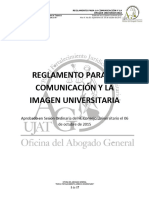 Reglamento para La Comunicacion y La Imagen Universitaria