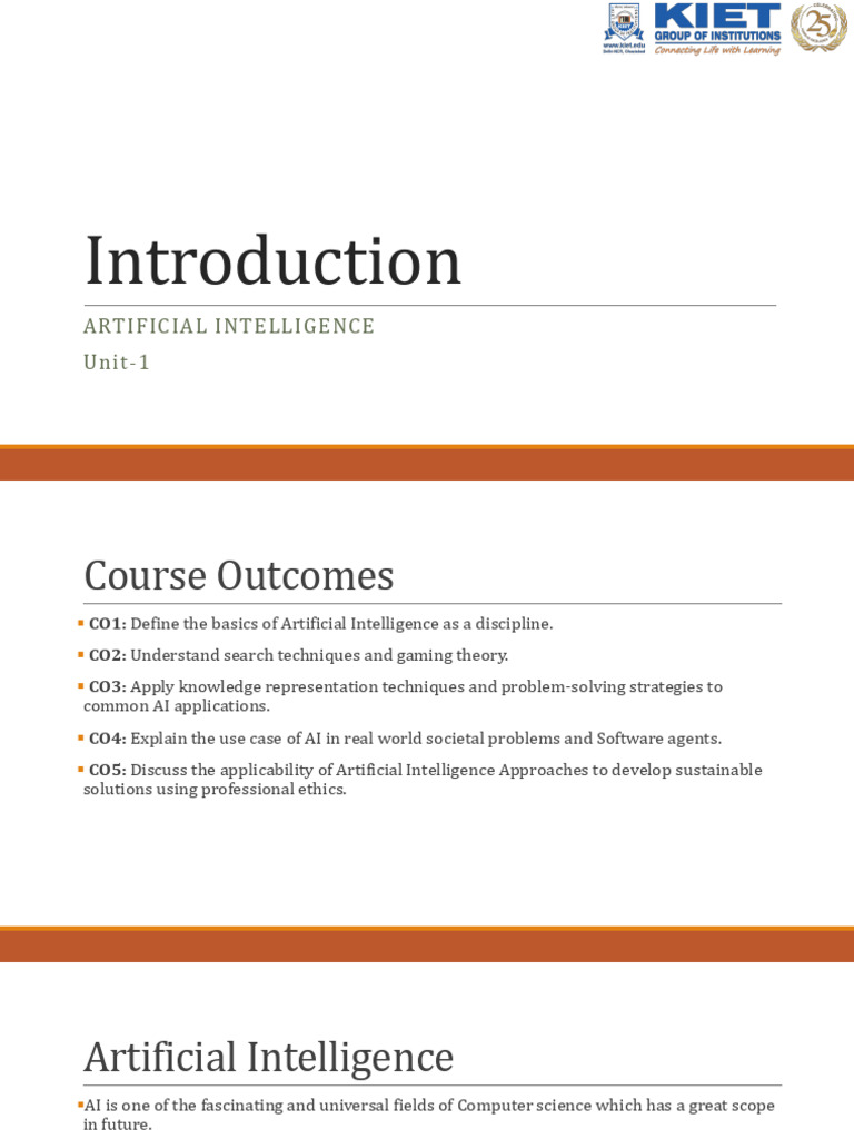 Ai Ppt 1 Pdf Artificial Intelligence Intelligence Ai Semantics