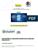 Sesion 7. IAs Conversacionales (II) CHAT GPT II