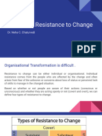 Managing Resistance To Change