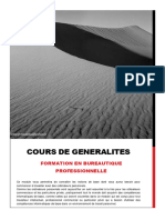 Formation Bureautique Professionnelle Generalites