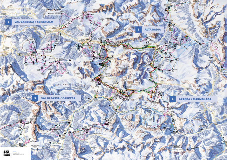 Mappa Map Skitour Sellaronda 2020 2021 | PDF