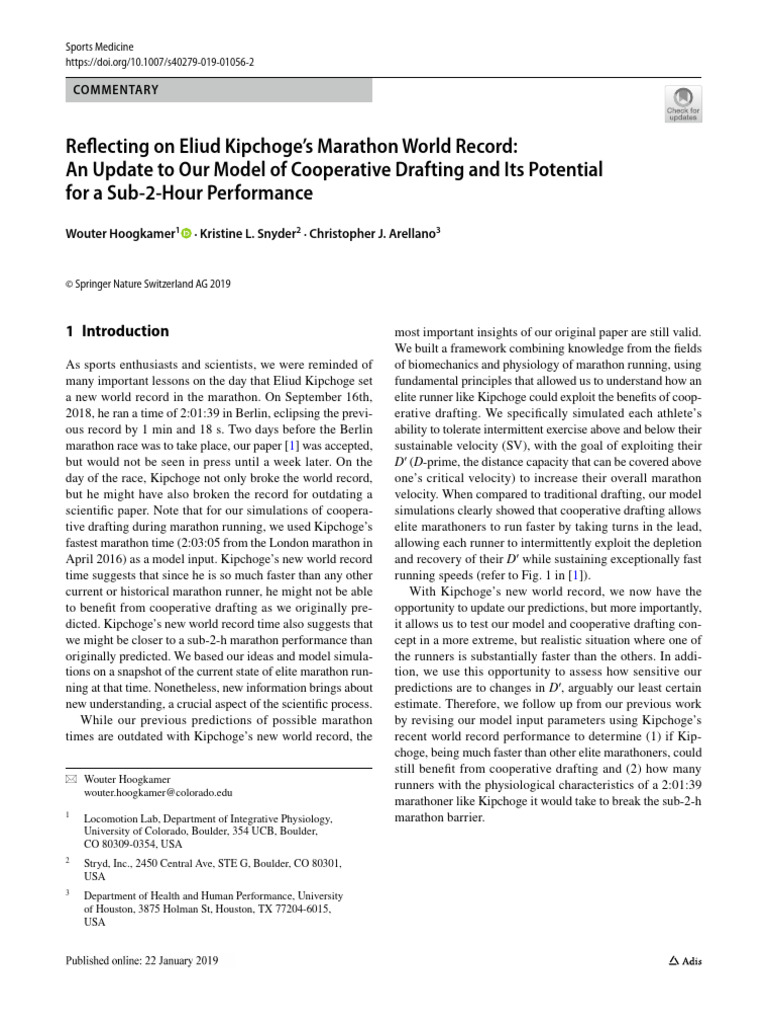 10 1007 s40279 019 01056 2 PDF Marathon Running