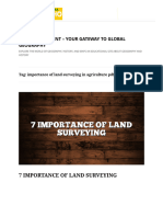 Importance of Land Surveying in Agriculture PDF