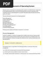 Components of Operating System