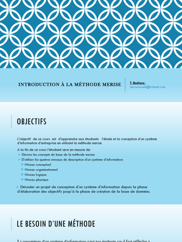 Introduction à la méthode Merise | PDF | Informatique | Informatique