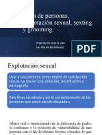 Trata de Personas, Explotación Sexual, Sexting y Grooming. OPV 1er Año
