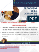 Gestion de Los SERVICIOS Unidad II TEMAS 1 Y 2