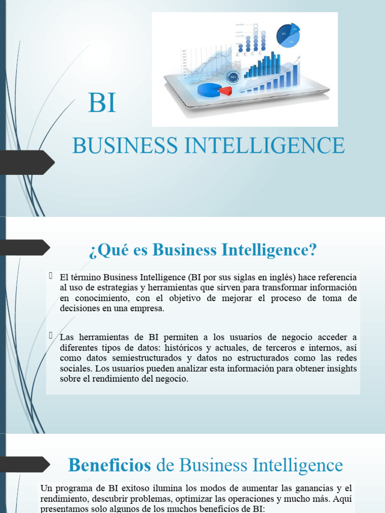 Introducción a Business Intelligence (BI) | PDF | Inteligencia de ...