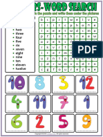 1MS - TD - Numbers - Esl - Vocabulary - Word - Search - Worksheet - For - Kids