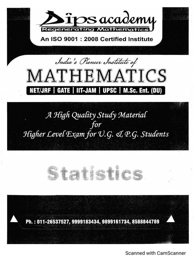 Dips Academy Statistics Notes PDF