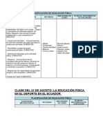 Planificación de Educación Física