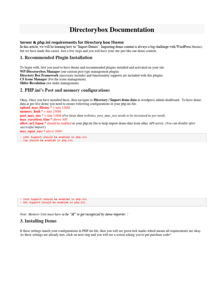 DirectoryBox Theme Setup Guide | PDF | Word Press | File Transfer Protocol