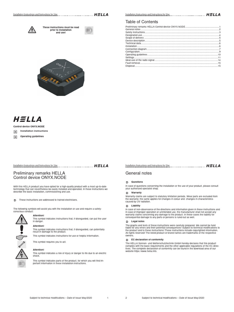 Control Device ONYX - NODE | PDF