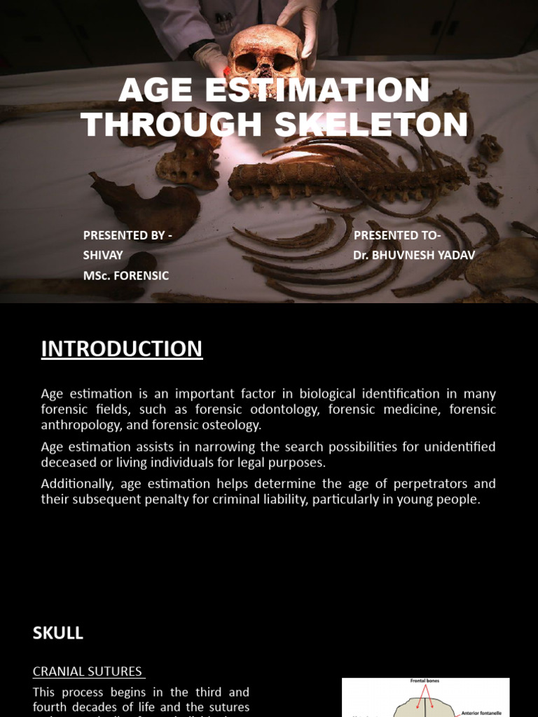 Age Estimation Methods in Forensic Anthropology | PDF | Social Science