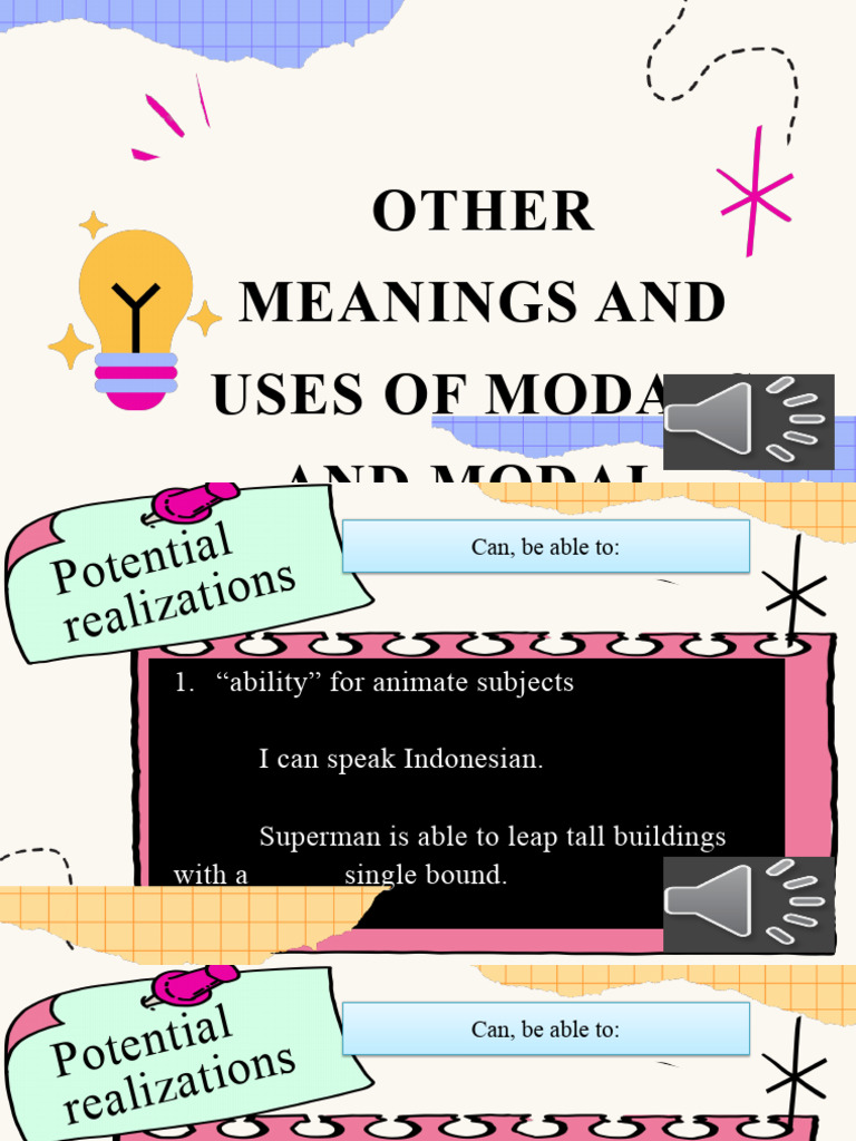 Uses and Meanings of Modal Verbs | PDF | Verb | Grammar