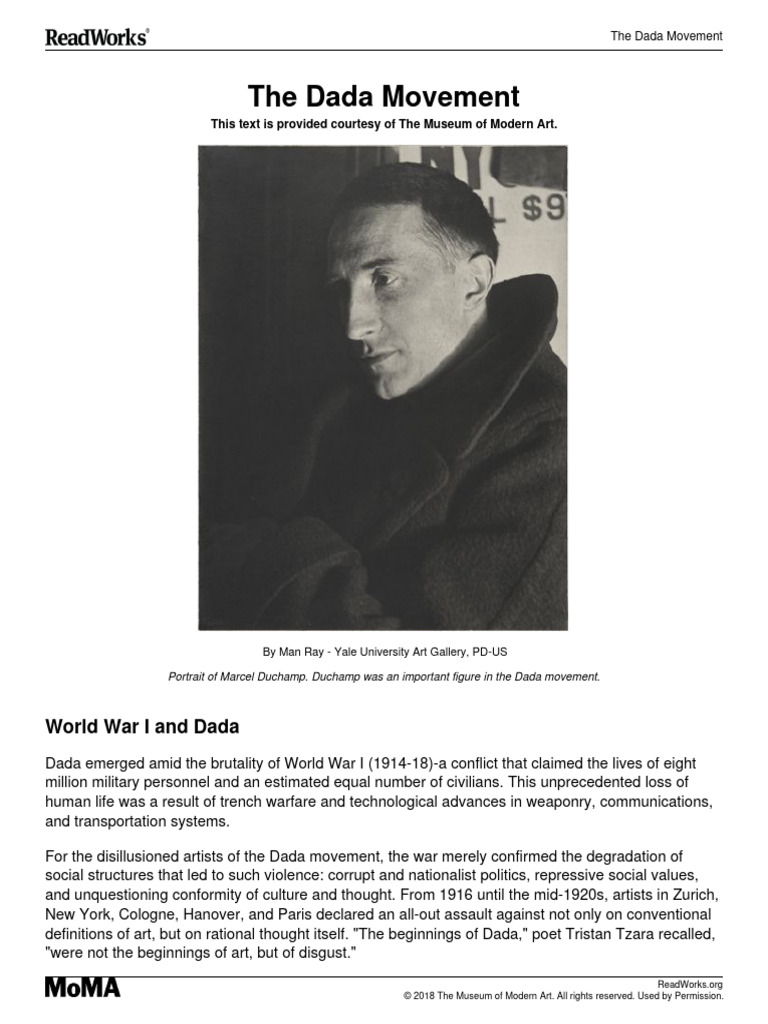 Dadaism: Art Against Reason | PDF